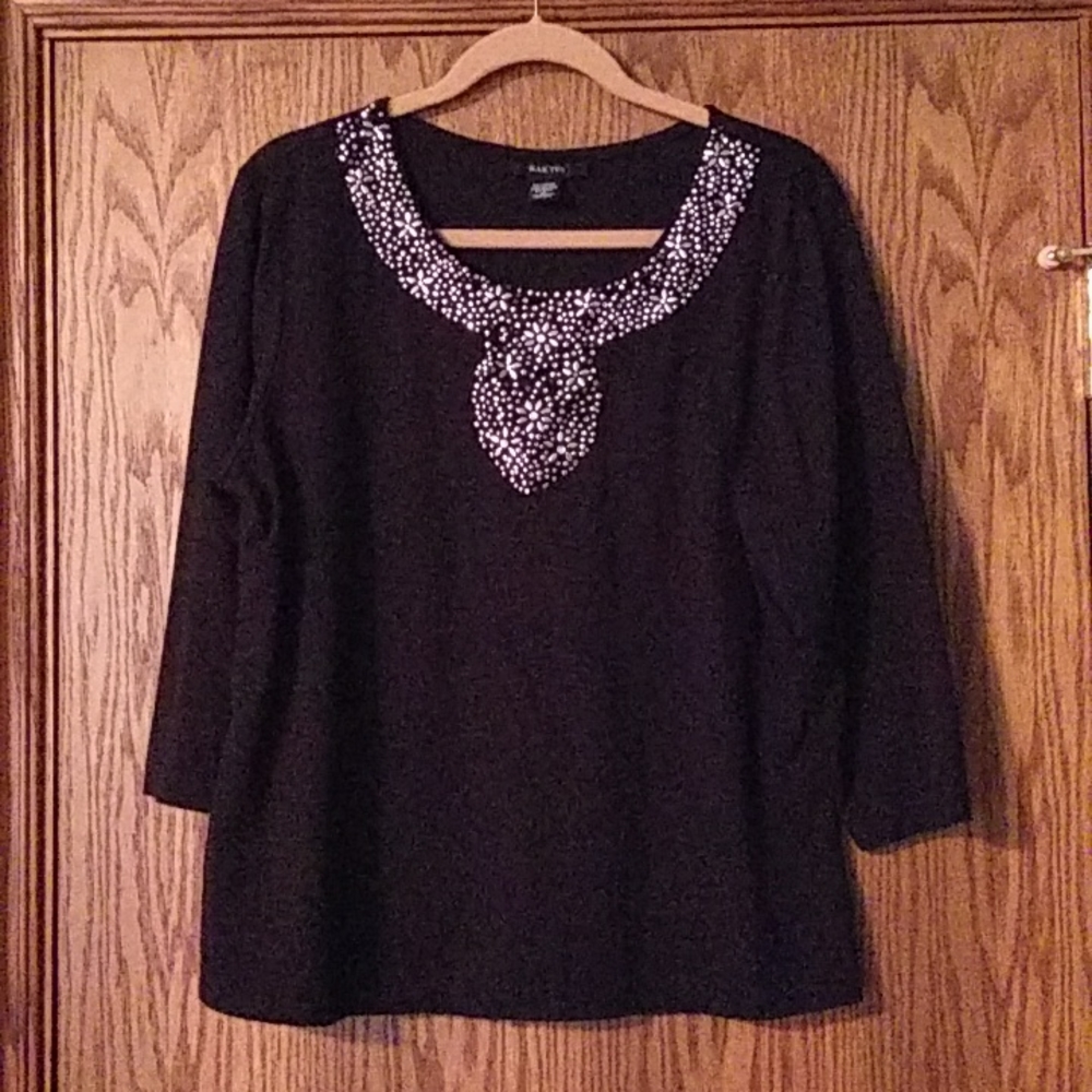 Women's Kaktus Embellished 3/4 Sleeve Top
